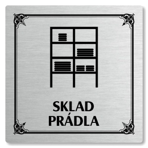 Sklad prádla, 118x118mm, stříbrná, Nebraska